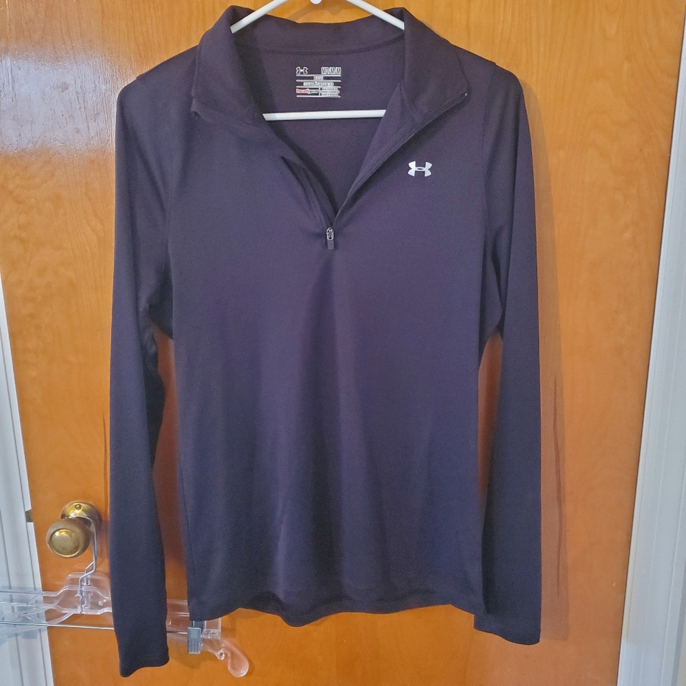 Sz M Under Armour Black 1/4 Zip Pullover